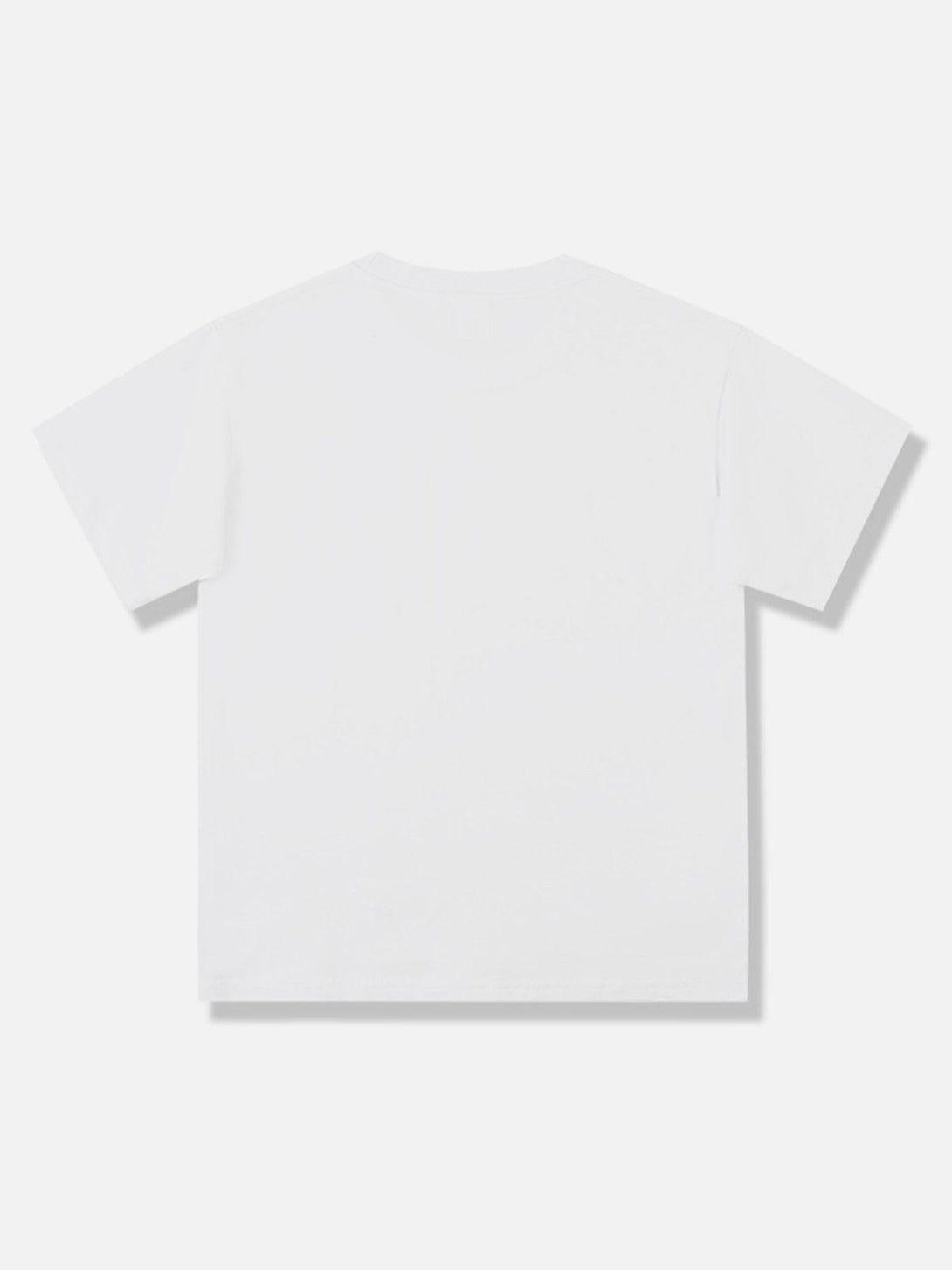 Back view of a white tee by TALISHKO, offering a versatile and minimalist look.