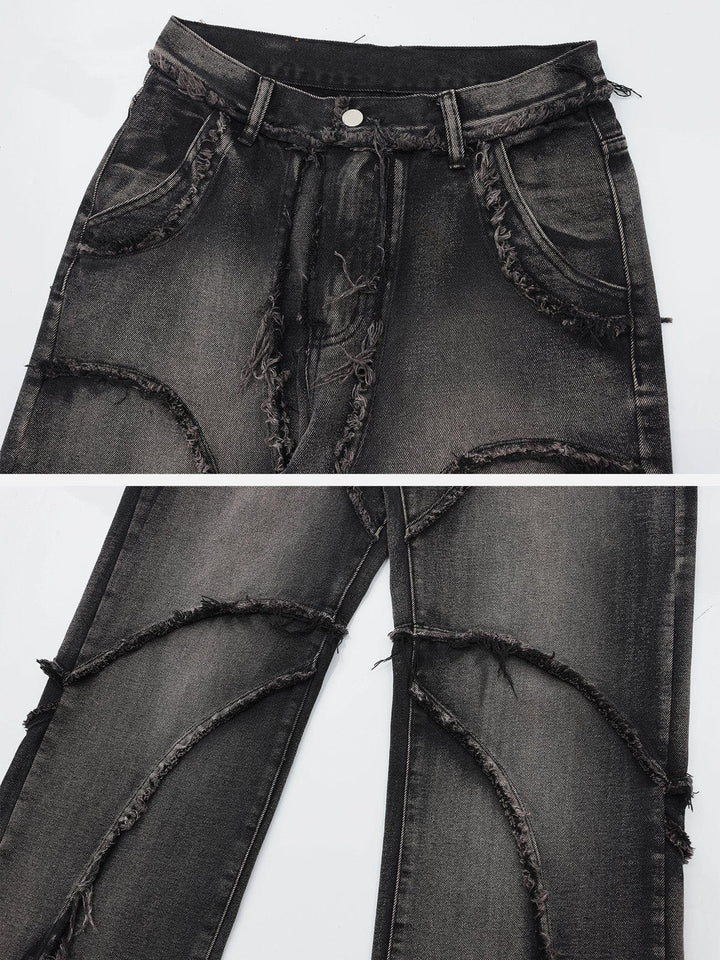 TALISHKO - Multi Fringe Washed Jeans, streetwear fashion, talishko.com