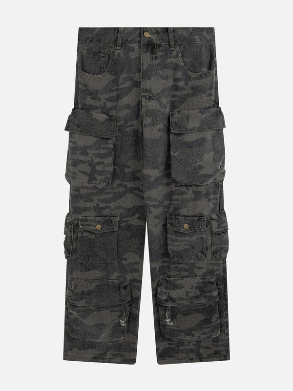 TALISHKO - Multi-Pocket Camouflage Cargo Pants, streetwear fashion, talishko.com