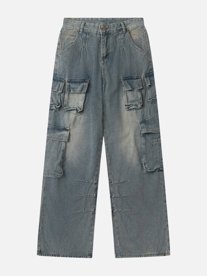 TALISHKO - Multi-Pocket Pleats Jeans - streetwear fashion - talishko.com