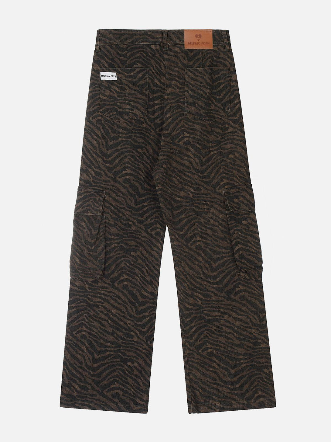 TALISHKO - Multi Pocket Zebra Print Jeans, streetwear fashion, talishko.com