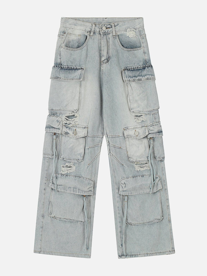 TALISHKO - Multiple Pockets Washable Jeans - streetwear fashion - talishko.com
