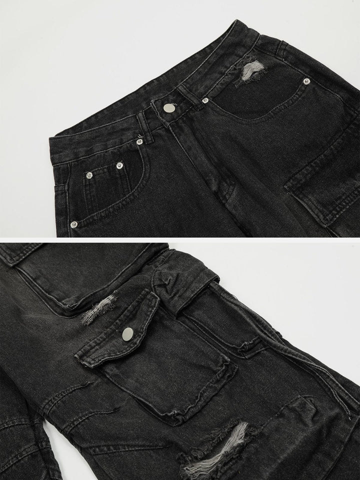 TALISHKO - Multiple Pockets Washable Jeans - streetwear fashion - talishko.com