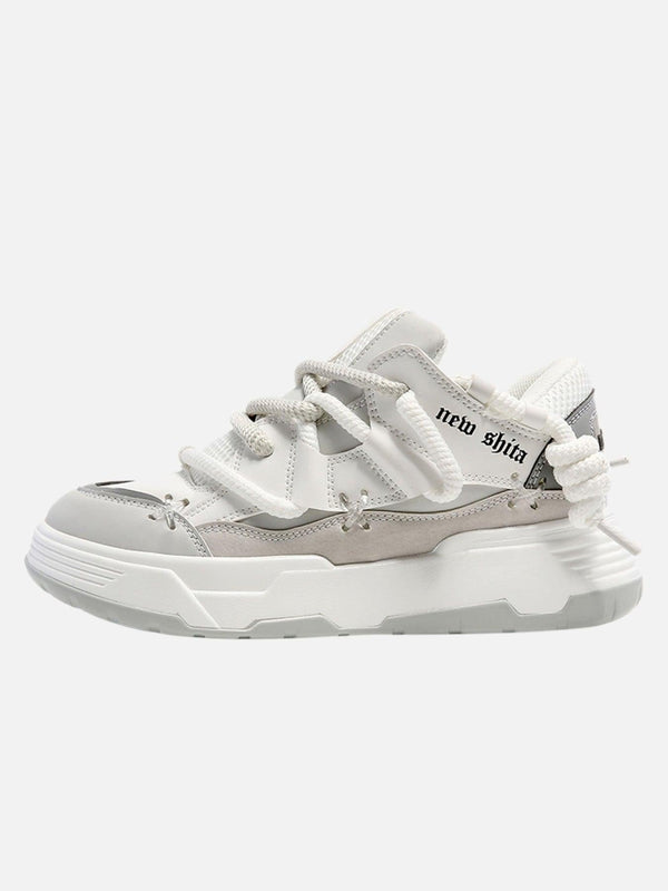 Stylish gray board shoes by TALISHKO with thick soles, perfect for modern street fashion.