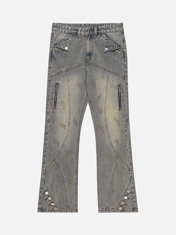 TALISHKO - Patchwork Stressed Jeans, streetwear fashion, talishko.com