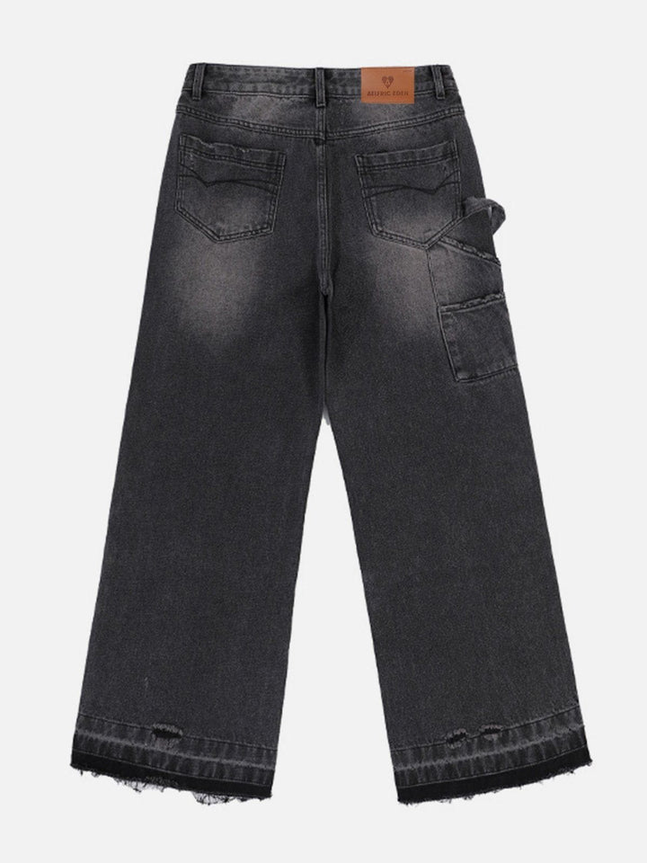 TALISHKO - Patchwork Washed Jeans, streetwear fashion, talishko.com