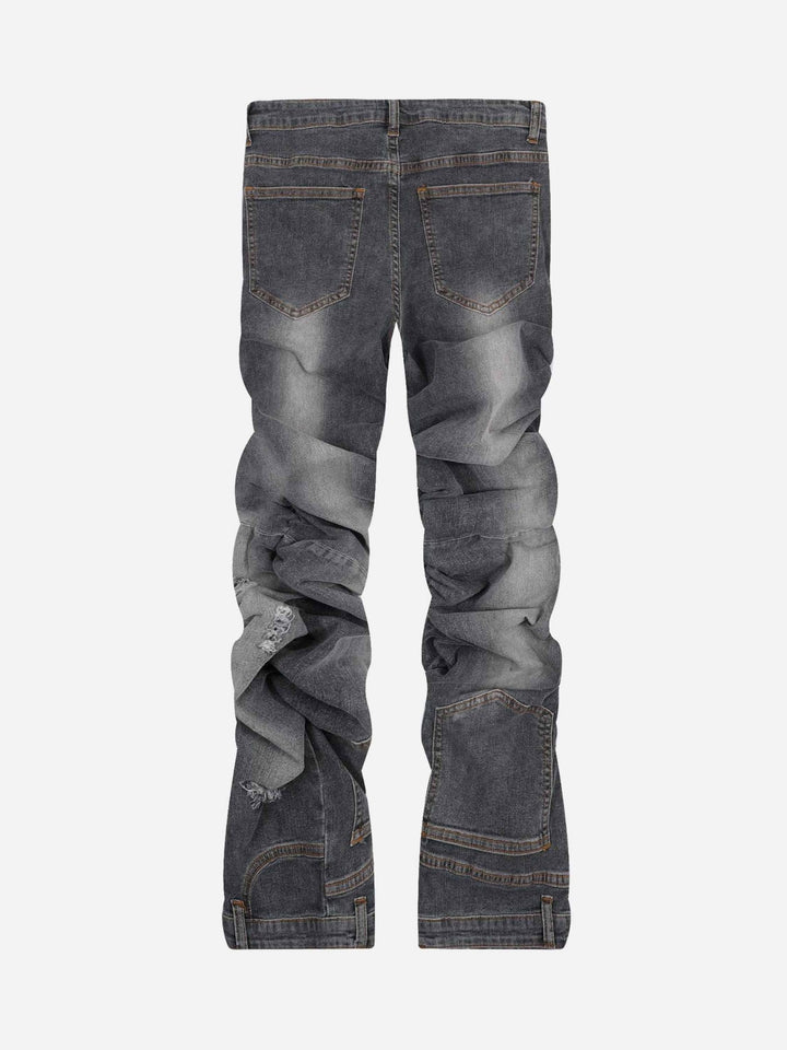 TALISHKO - Pleated Ripped Denim Pants, streetwear fashion, talishko.com