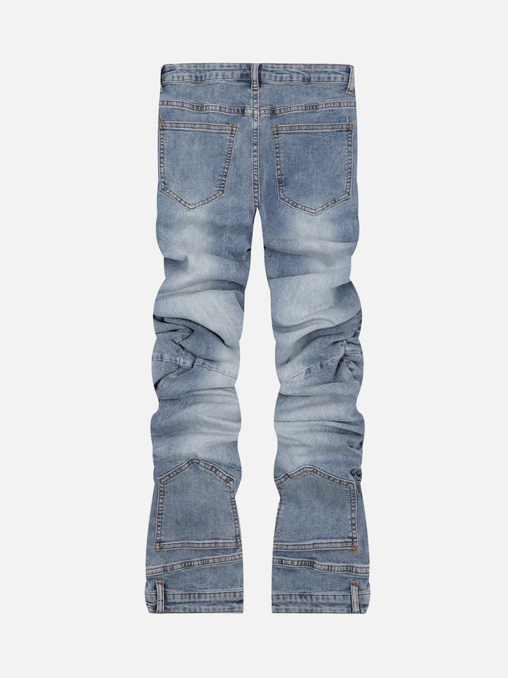 TALISHKO - Pleated Ripped Denim Pants, streetwear fashion, talishko.com