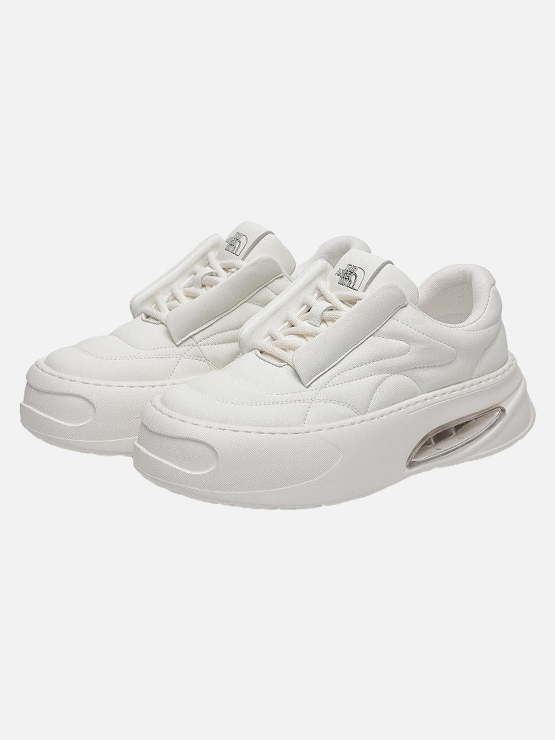 TALISHKO retro platform skate shoes in white, showcasing a modern street-inspired design.