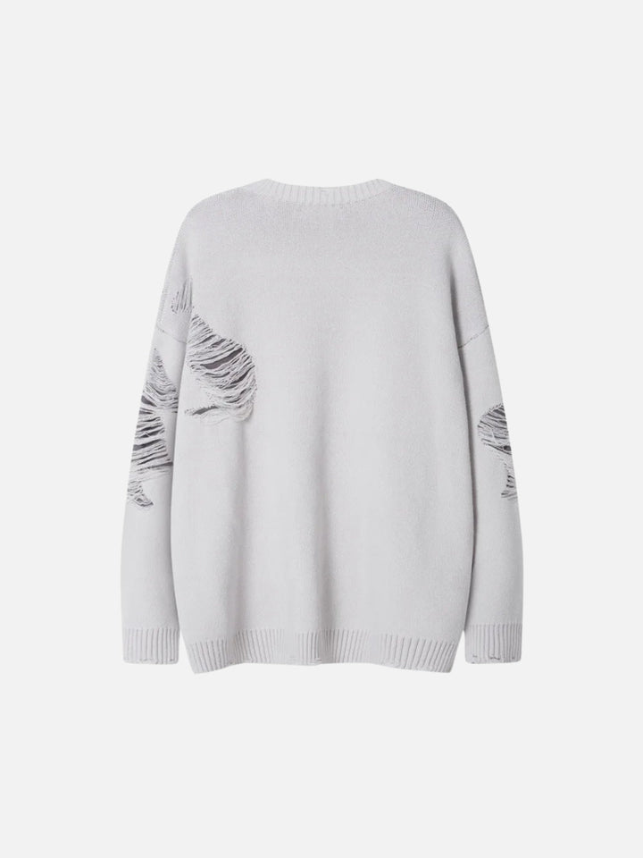 TALISHKO - Ripped Knit Sweater - streetwear fashion - talishko.com