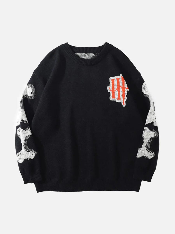 TALISHKO - Skeleton Knit Sweater - streetwear fashion - talishko.com