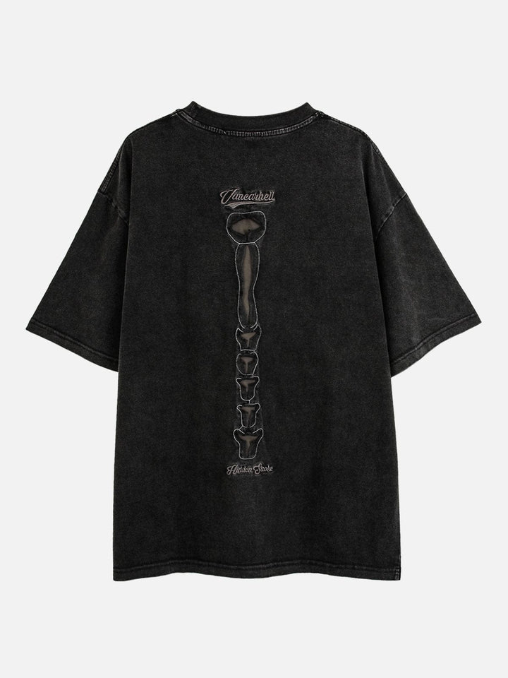 TALISHKO - Skull Distressed Wash Tee- streetwear fashion - talishko.com