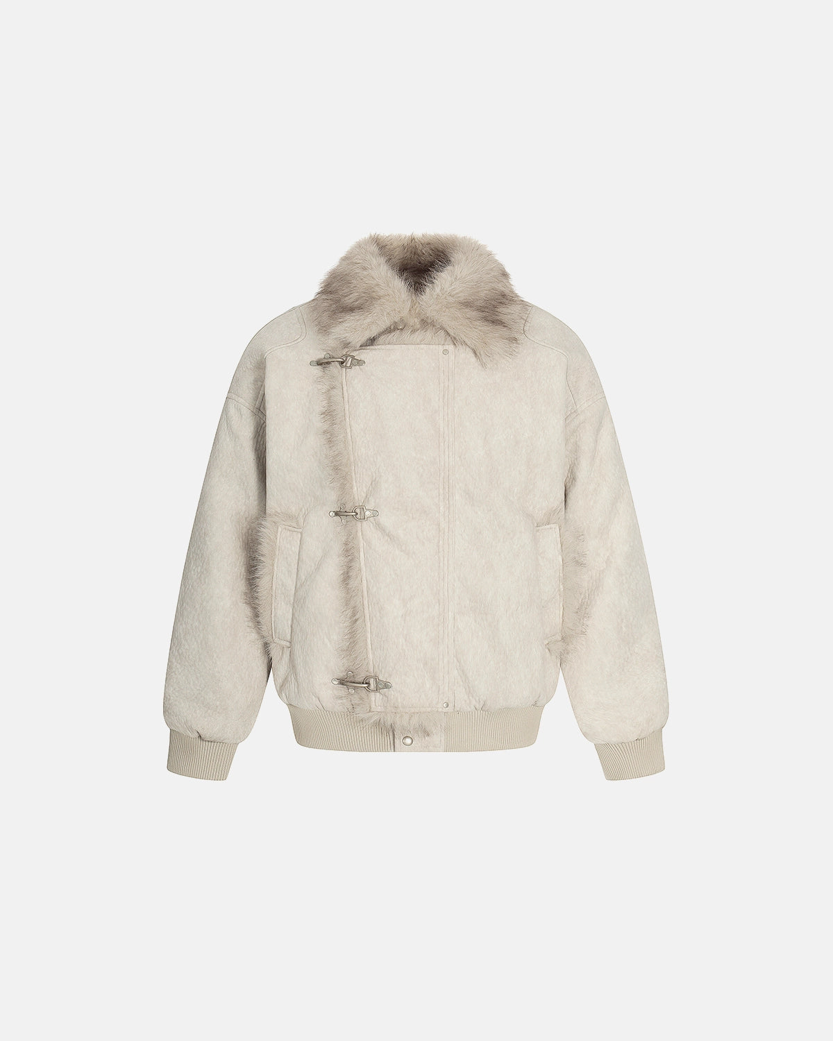 Fireman Clasp Padded Jacket, Faux Fur Lined | TALISHKO