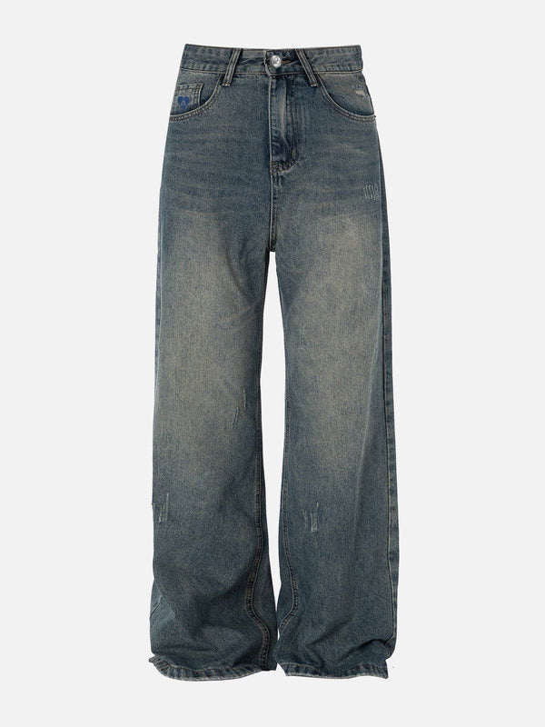 TALISHKO - Solid Vintage Loose Jeans, streetwear fashion, talishko.com