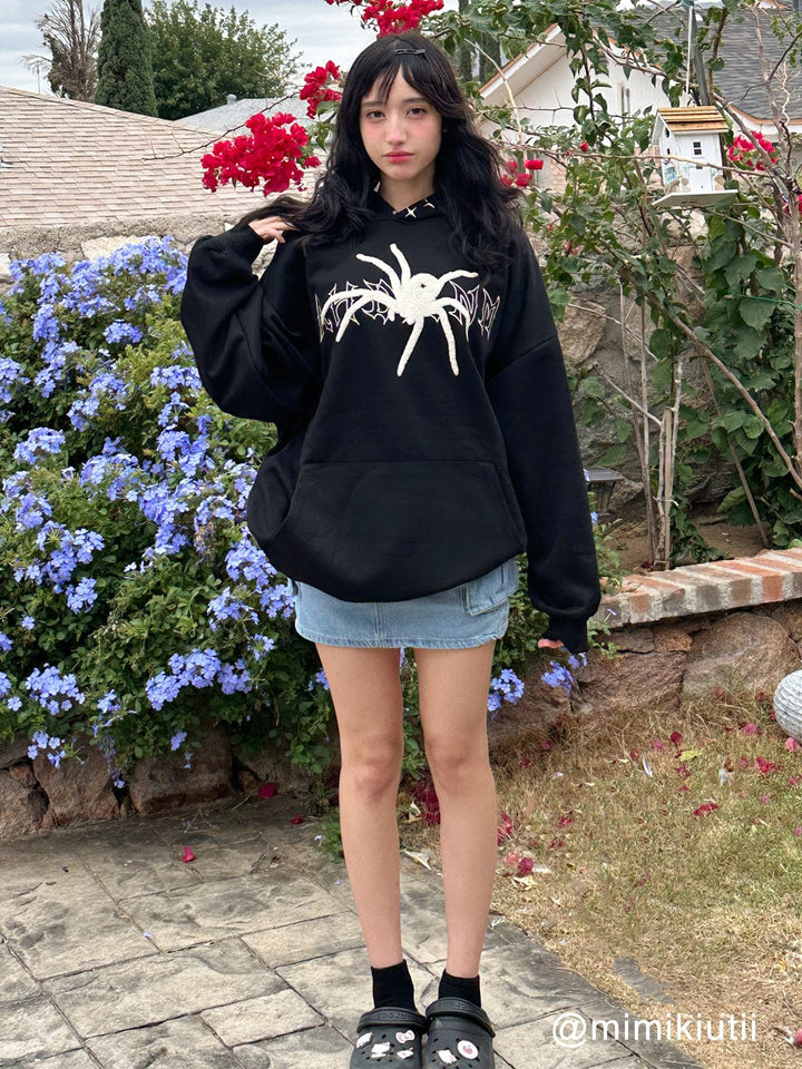 TALISHKO - Spider Pattern With Star Hat Hoodie - streetwear fashion - talishko.com