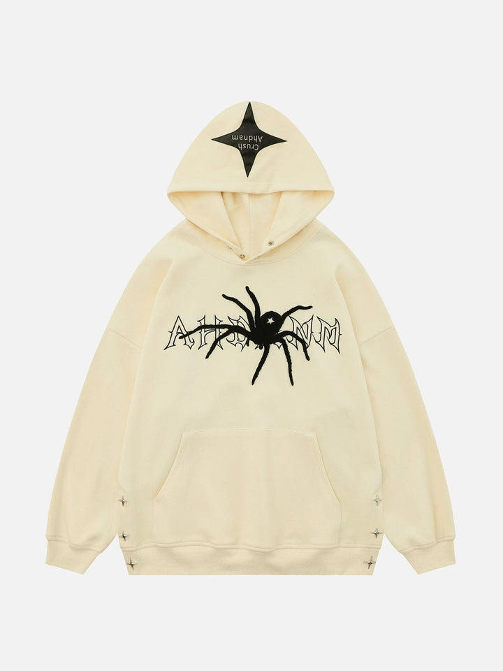 TALISHKO - Spider Pattern With Star Hat Hoodie - streetwear fashion - talishko.com