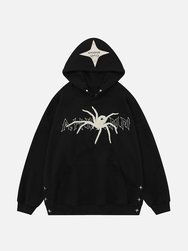 TALISHKO - Spider Pattern With Star Hat Hoodie - streetwear fashion - talishko.com