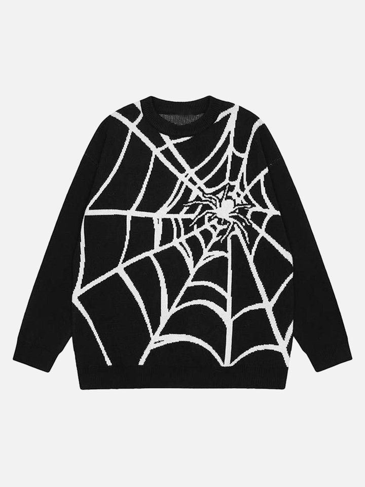 TALISHKO - Spider Web Crewneck Sweater - streetwear fashion - talishko.com