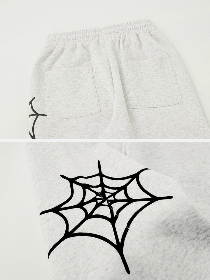 TALISHKO - Spider Web Print Sweatpants, streetwear fashion, talishko.com