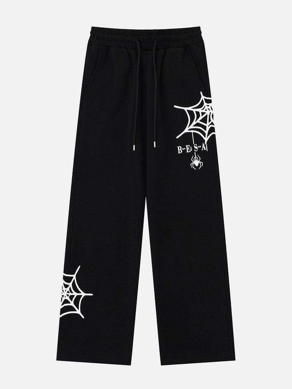 TALISHKO - Spider Web Print Sweatpants, streetwear fashion, talishko.com