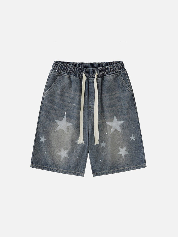 TALISHKO - Splash Ink Star Jorts - streetwear fashion, outfit ideas - talishko.com