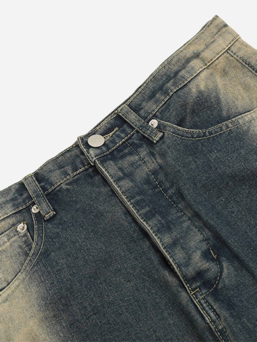 TALISHKO - Sprayed Gradient Straight Leg Denim Wide Leg Pants, streetwear fashion, talishko.com