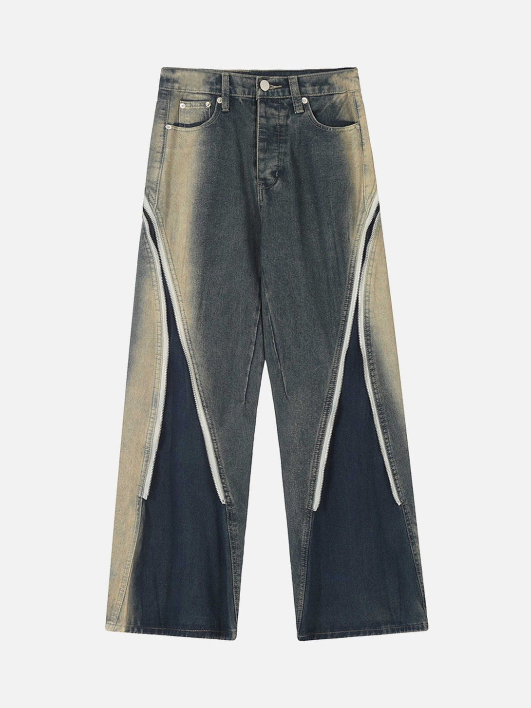 TALISHKO - Sprayed Gradient Straight Leg Denim Wide Leg Pants, streetwear fashion, talishko.com