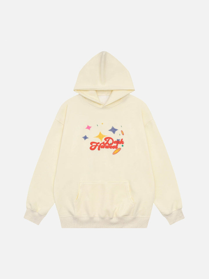 TALISHKO - Star Letter Hooded Sweatshirt-streetwear fashion, outfit ideas - talishko.com