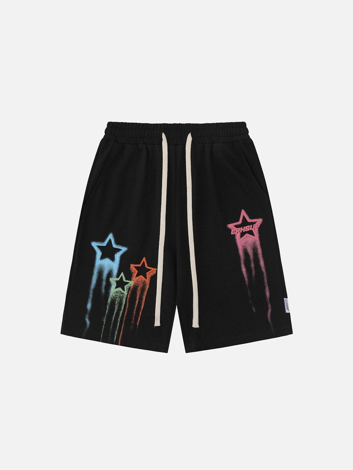 TALISHKO - Star Print Shorts - streetwear fashion, outfit ideas - talishko.com