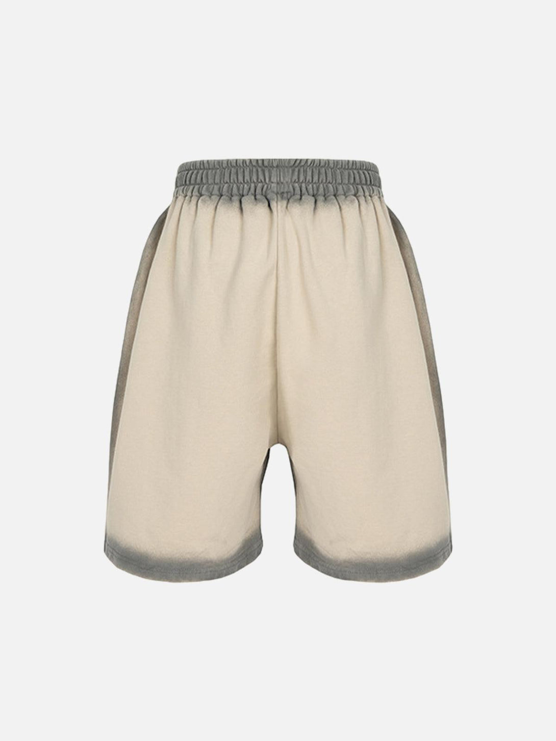 Front view of TALISHKO's apricot street cleanfit shorts featuring a stylish drawstring design.