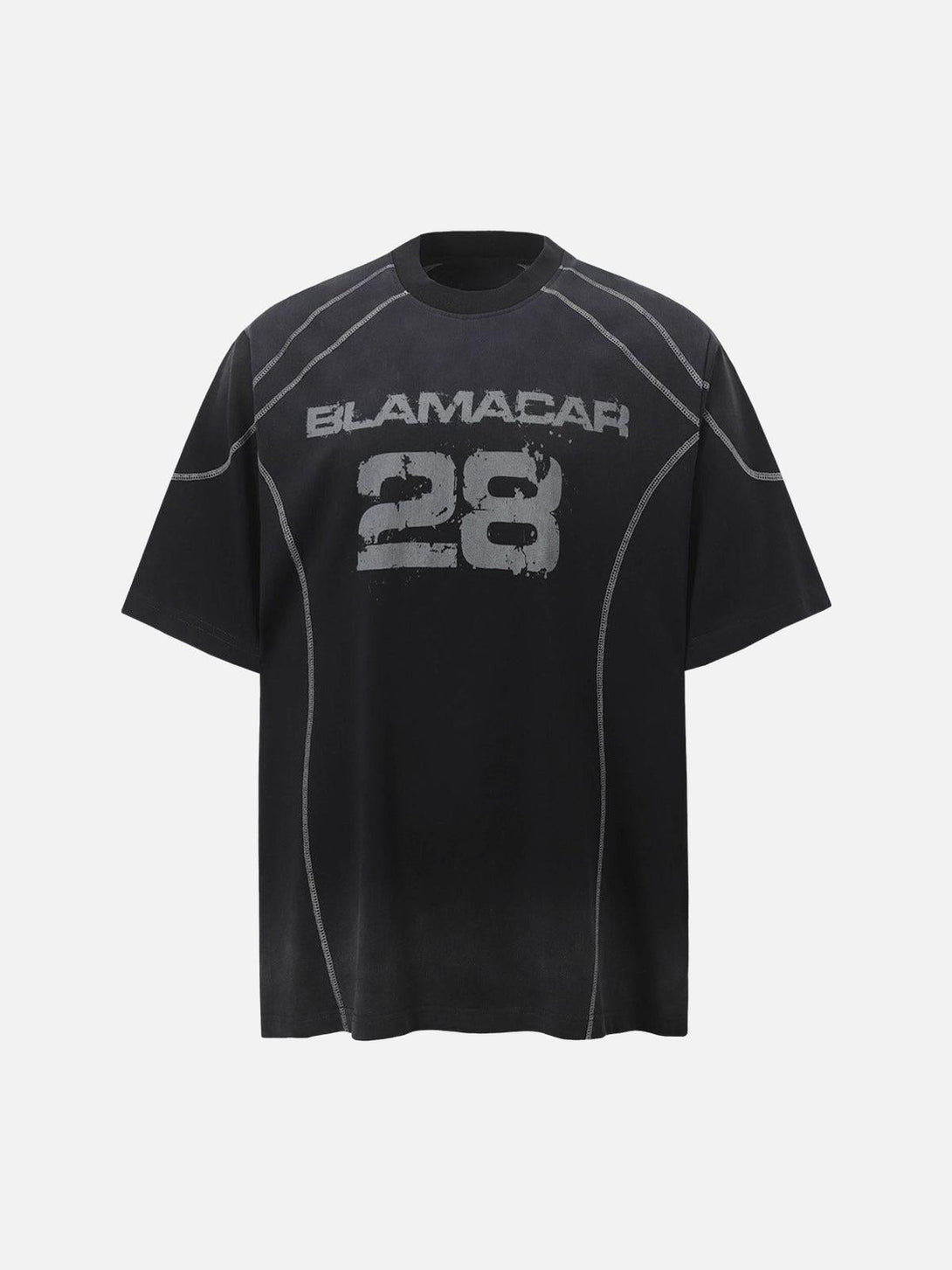 Front view of a black TALISHKO motorcycle T-shirt featuring a bold, distressed design.