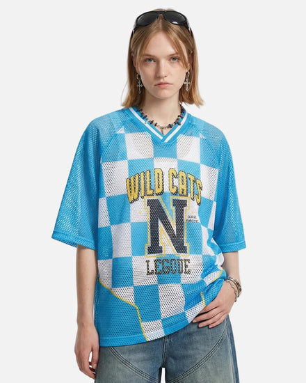 TALISHKO Varsity Checkerboard Mesh Jersey