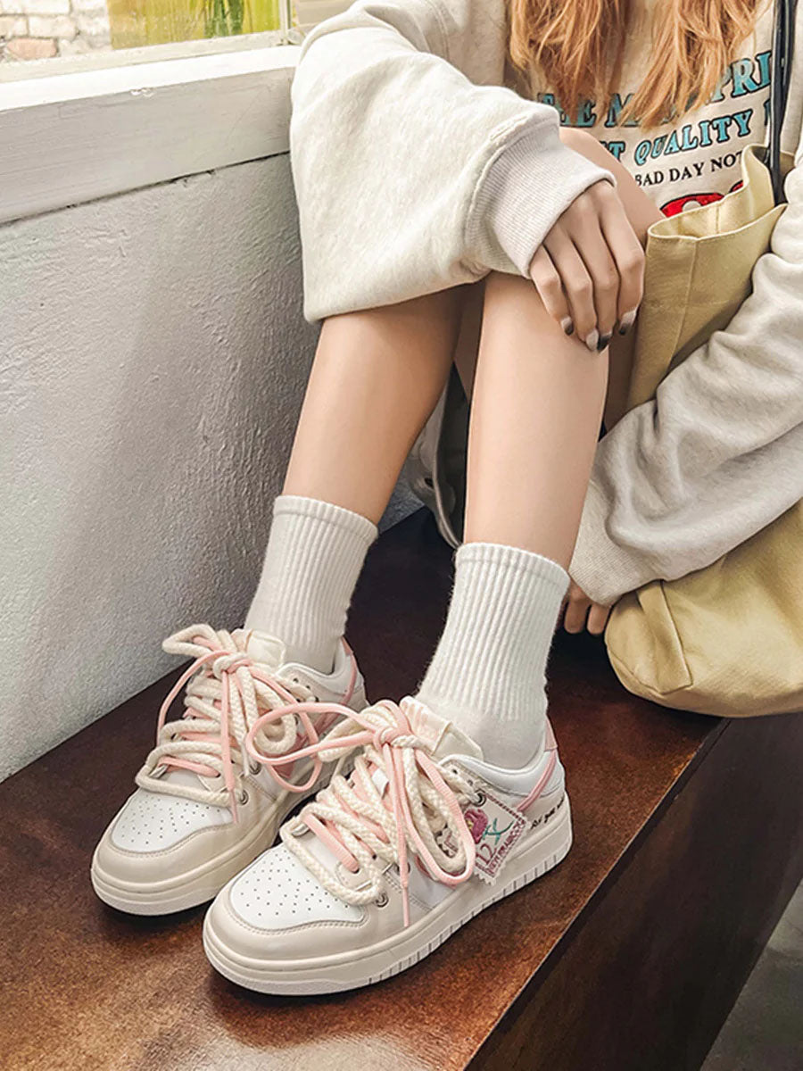 TALISHKO - Versatile Rose Stamp Print Board Casual Shoes - streetwear fashion - talishko.com