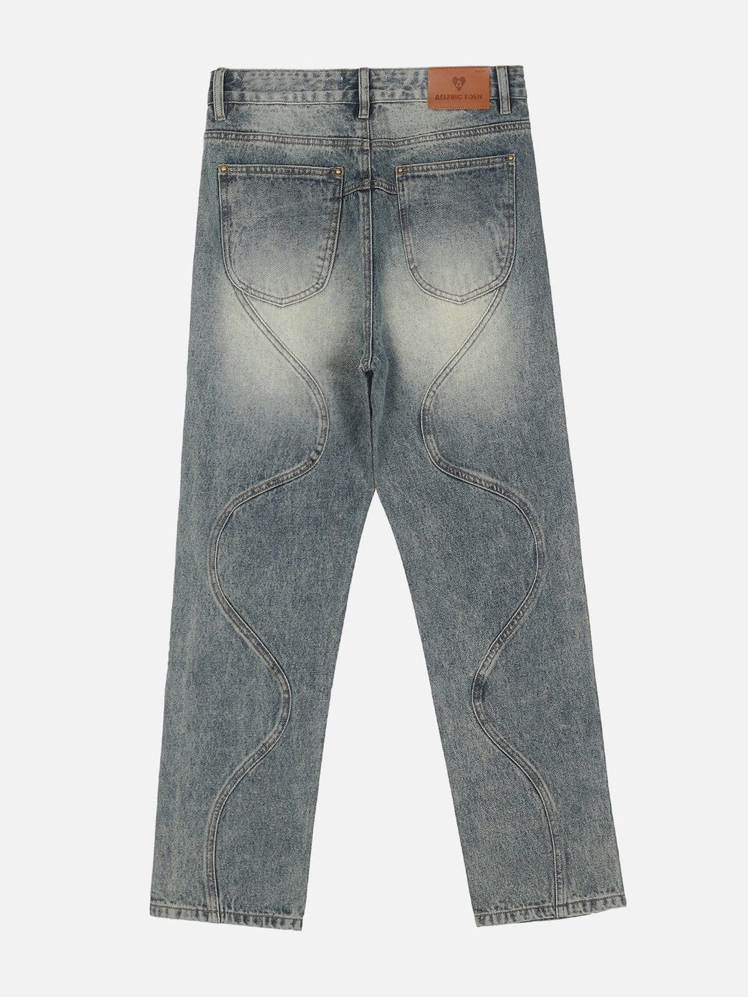 TALISHKO - Vintage Arc Patchwork Jeans, streetwear fashion, talishko.com