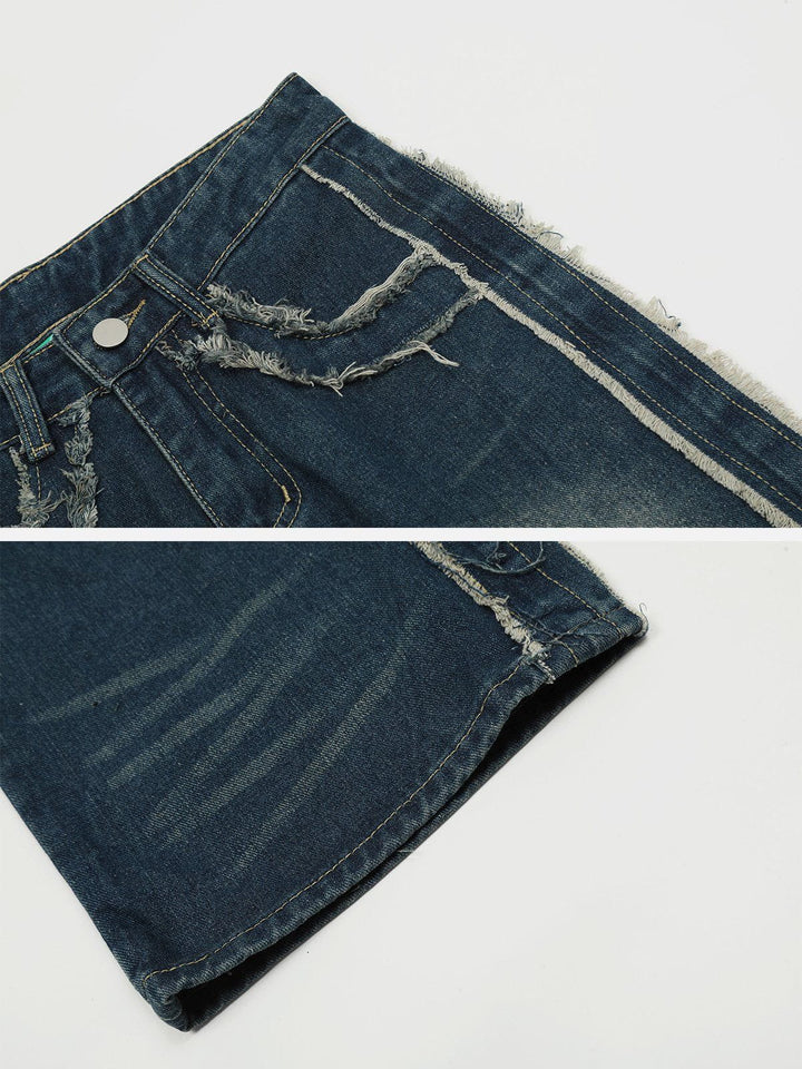 TALISHKO - Vintage Fringe Jeans, streetwear fashion, talishko.com