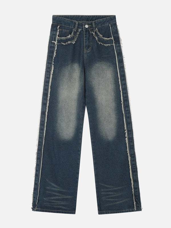 TALISHKO - Vintage Fringe Jeans, streetwear fashion, talishko.com