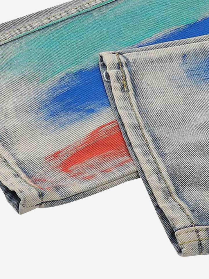 TALISHKO - Vintage Ink Wash Ripped Jeans, streetwear fashion, talishko.com