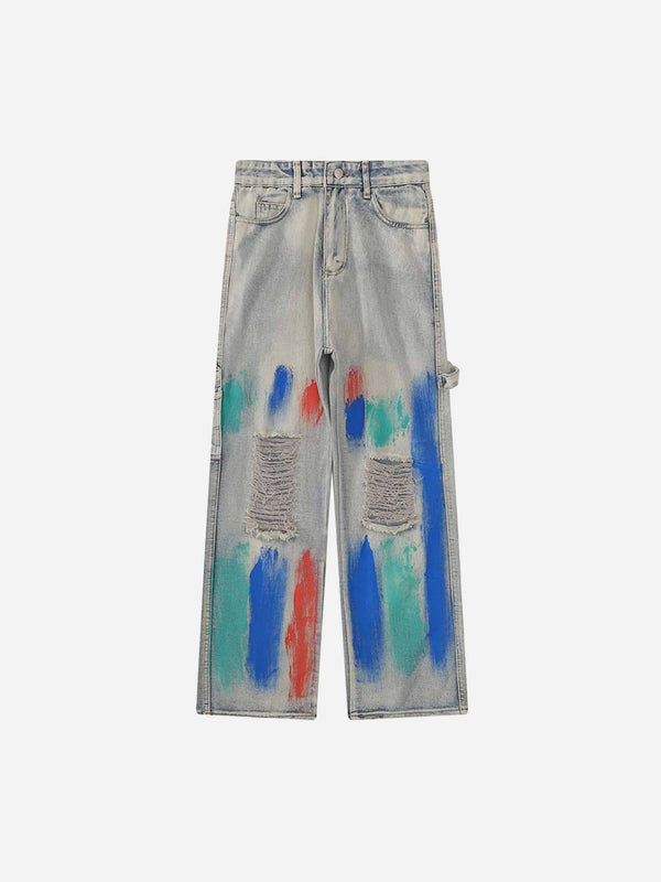 TALISHKO - Vintage Ink Wash Ripped Jeans, streetwear fashion, talishko.com