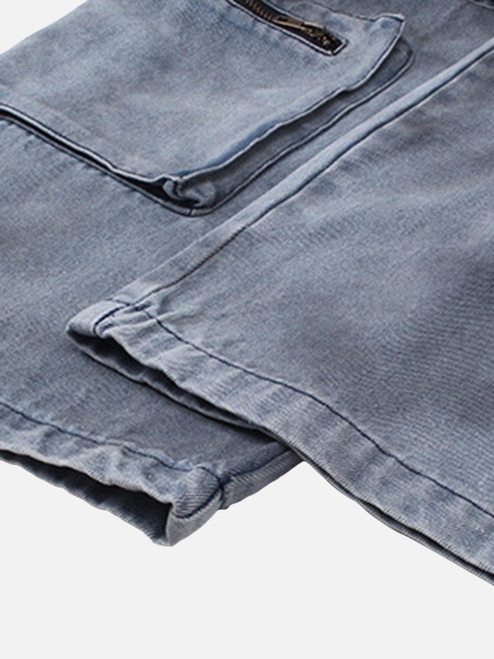 TALISHKO - Vintage Jet Color Multi-Pocket Workwear Jeans, streetwear fashion, talishko.com