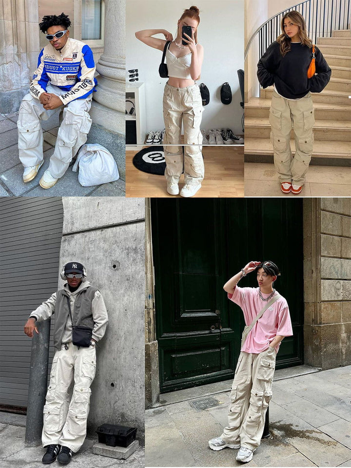 TALISHKO - Vintage Multi-pocket Cargo Pants, streetwear fashion, talishko.com