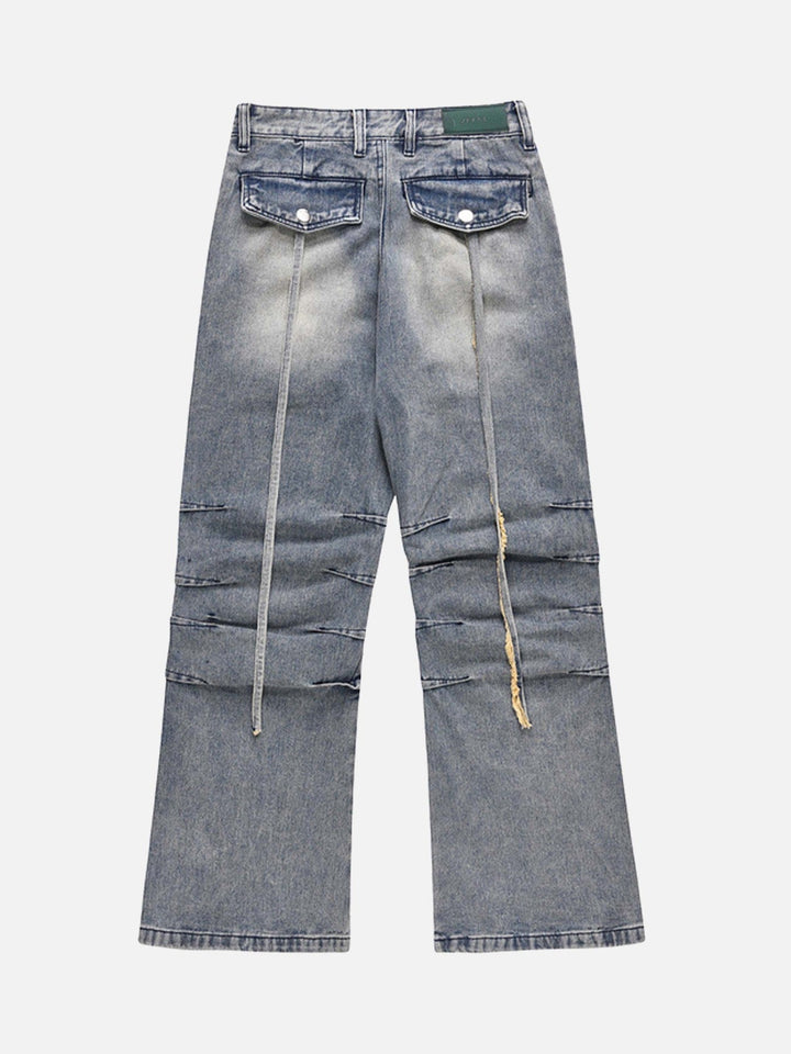 TALISHKO - Vintage Washed And Frayed Baggy Jeans, streetwear fashion, talishko.com