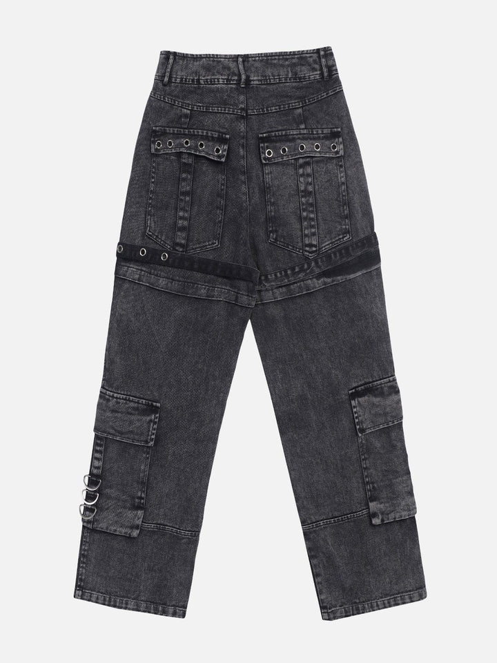 TALISHKO - Vintage Washed Denim Cargo Jeans, streetwear fashion, talishko.com