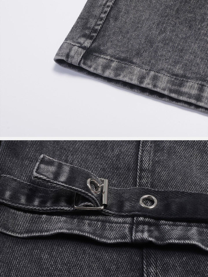 TALISHKO - Vintage Washed Denim Cargo Jeans, streetwear fashion, talishko.com