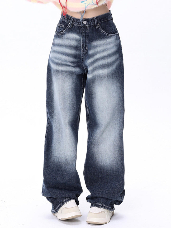 TALISHKO - Washed And Creased Wide-leg Jeans, streetwear fashion, talishko.com