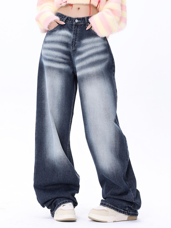 TALISHKO - Washed And Creased Wide-leg Jeans, streetwear fashion, talishko.com