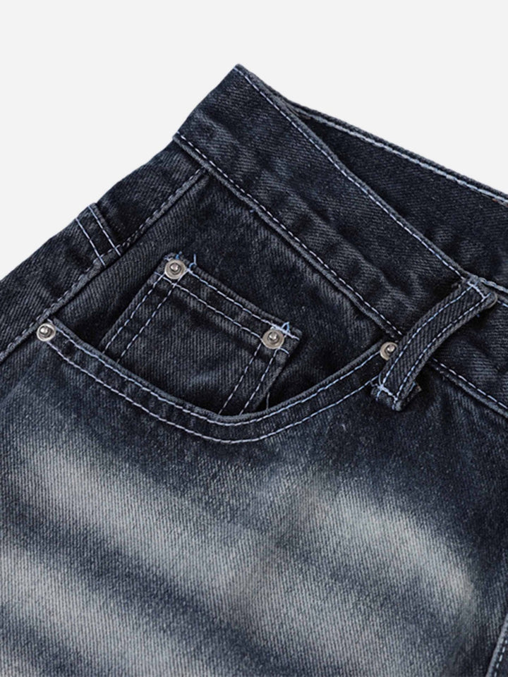 TALISHKO - Washed And Creased Wide-leg Jeans, streetwear fashion, talishko.com