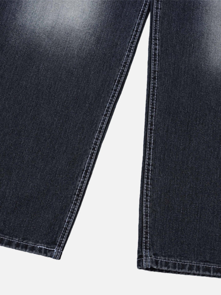 TALISHKO - Washed And Creased Wide-leg Jeans, streetwear fashion, talishko.com