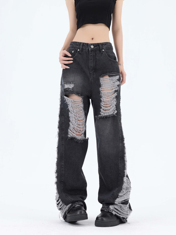 TALISHKO - Washed And Distressed Ripped Jeans, streetwear fashion, talishko.com