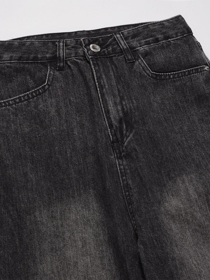 TALISHKO - Washed Distressed Solid Jeans - streetwear fashion - talishko.com