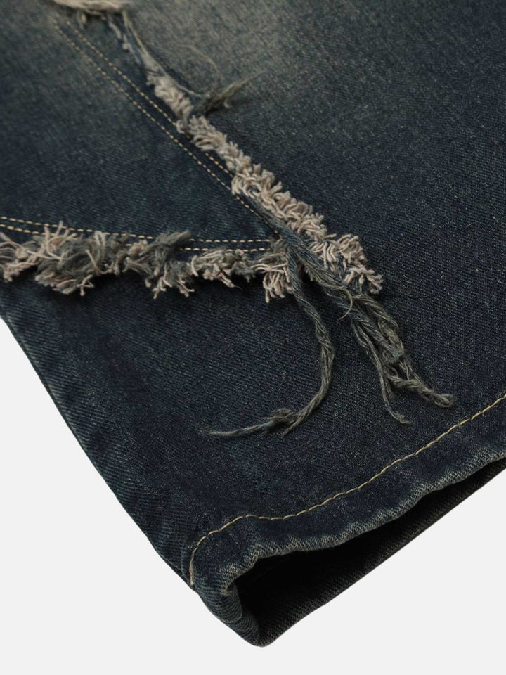 TALISHKO - Washed Distressed Star Jeans, streetwear fashion, talishko.com